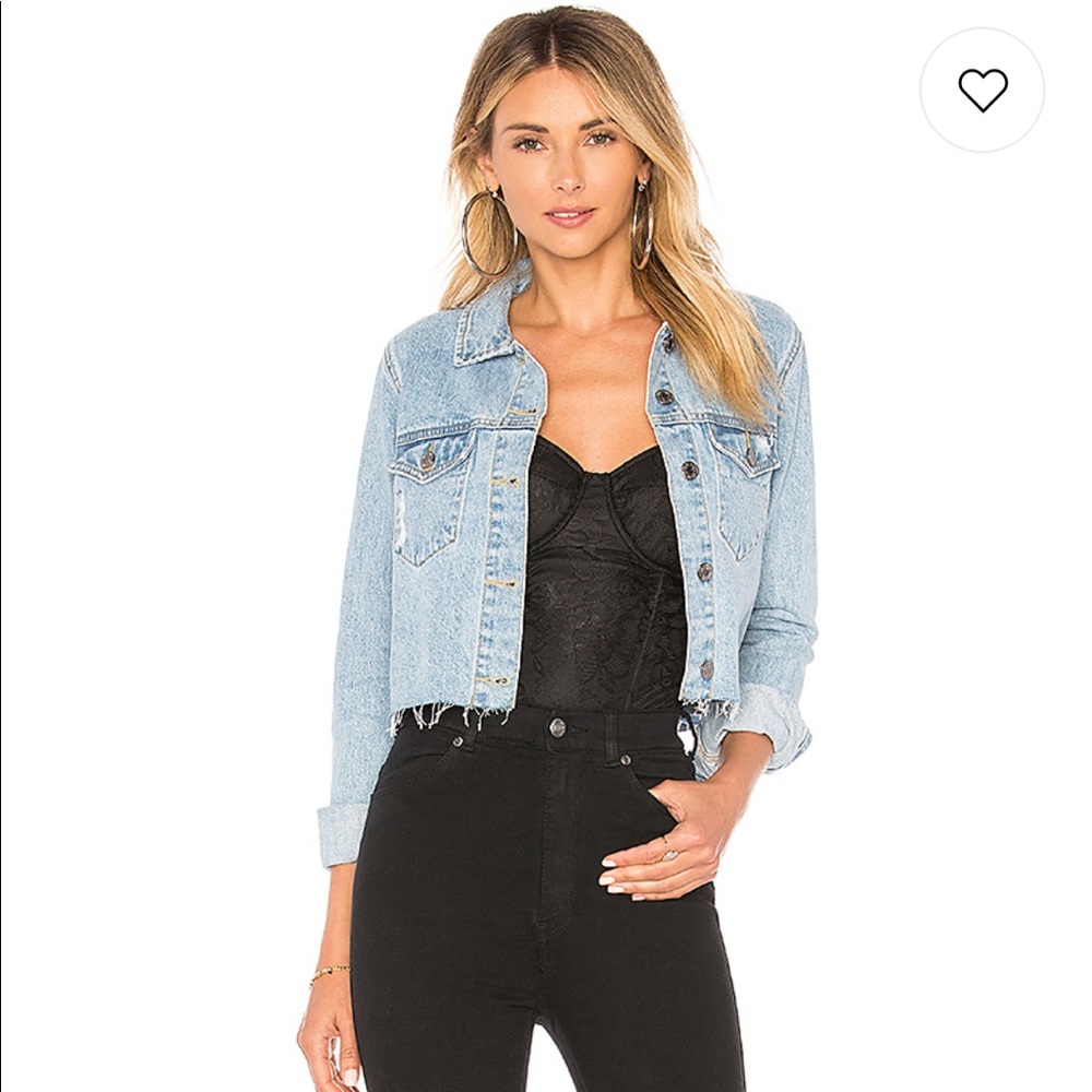 Dr Denim cut off light wash jean jacket